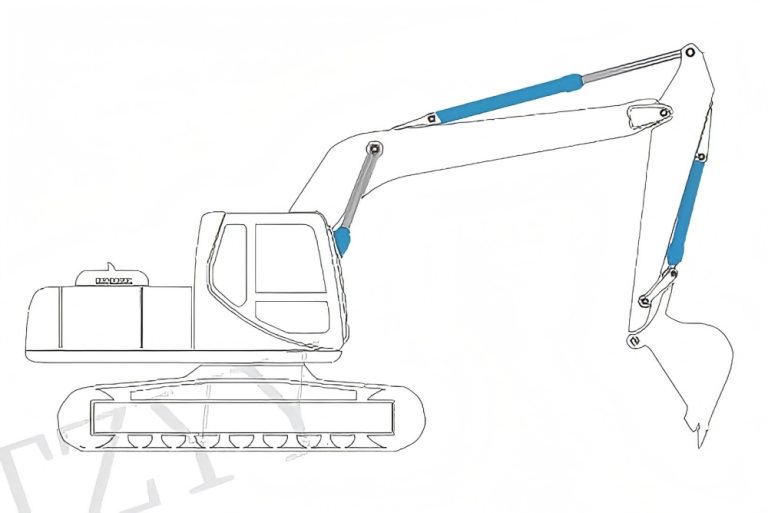 Medium and large excavator hydraulic cylinders